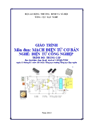 Giáo trình Điện tử công nghiệp - Mô đun: Mạch điện tử cơ bản