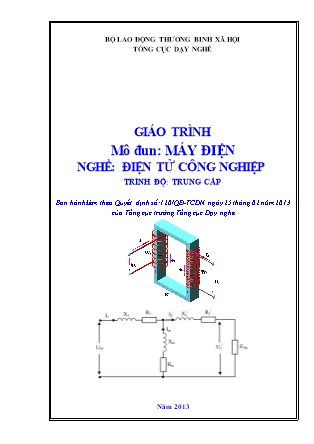 Giáo trình Điện tử Công nghiệp - Mô đun: Máy điện