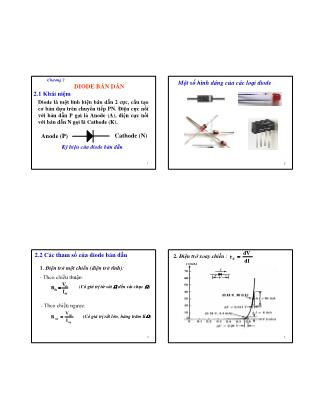 Giáo trình Điện tử công suất - Chương 2: Diode bán dẫn