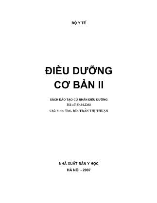 Giáo trình Điều dưỡng cơ bản II - Trần Thị Thuận