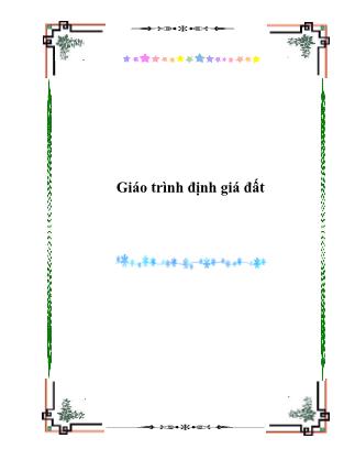 Giáo trình Định giá đất