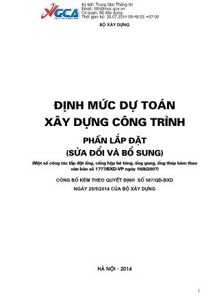 Giáo trình Định mức dự toán xây dựng công trình