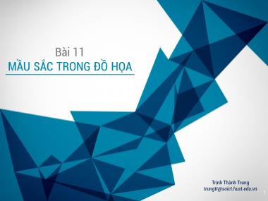 Giáo trình Đồ họa - Bài 11: Màu sắc trong đồ họa