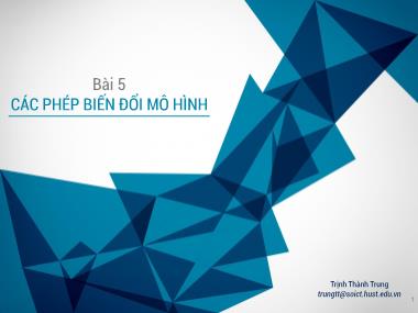 Giáo trình Đồ họa - Bài 5: Các phép biến đổi mô hình