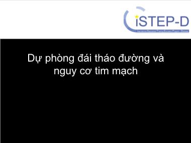 Giáo trình Dự phòng đái tháo đường và nguy cơ tim mạch