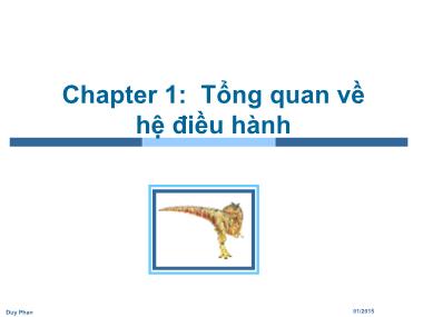 Giáo trình Hệ điều hành - Chương 1: Tổng quan về hệ điều hành