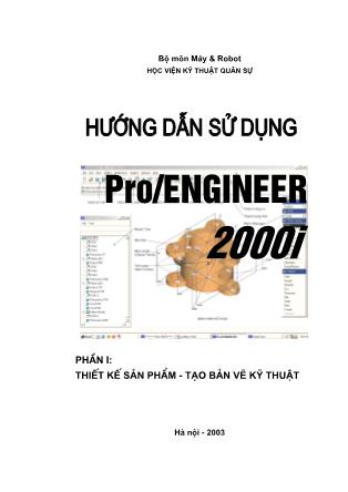 Giáo trình Hướng dẫn sử dụng Pro/ Engineer 2000i