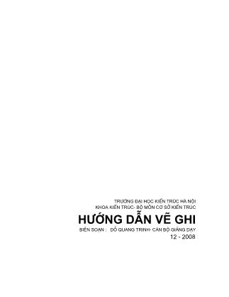 Giáo trình Hướng dẫn vẽ ghi