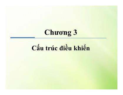 Giáo trình Java cơ bản - Chương 3: Cấu trúc điều khiển