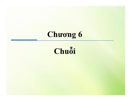 Giáo trình Java cơ bản - Chương 6: Chuỗi