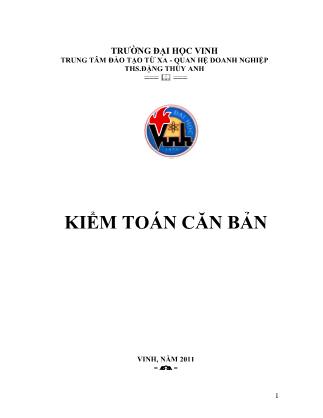 Giáo trình Kế toán Căn bản (Phần 1)