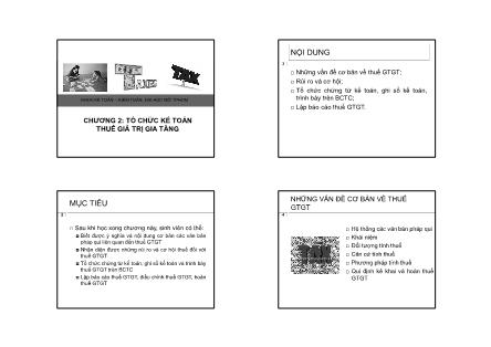 Giáo trình Kế toán-Kiểm toán - Chương 2: Tổ chức kế toán thuế giá trị gia tăng