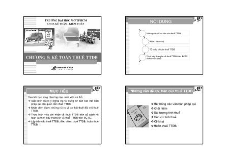 Giáo trình Kế toán-Kiểm toán - Chương 5: Kế toán thuế TTDB