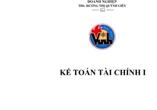 Giáo trình Kế toán Tài chính 1 - Chương 1+2