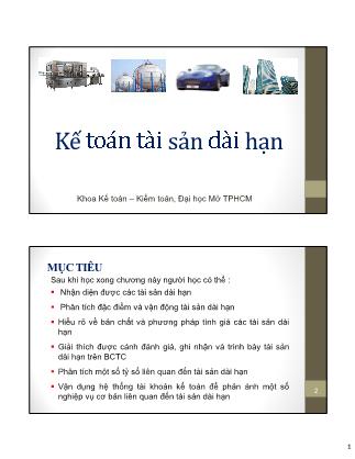 Giáo trình Kế toán tài sản dài hạn