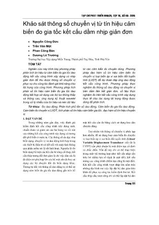 Giáo trình Khảo sát thông số chuyển vị từ tín hiệu cảm biến đo gia tốc kết cấu dầm nhịp giản đơn