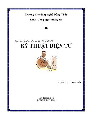 Giáo trình Kĩ thuật điện tử - Trần Thanh Toàn