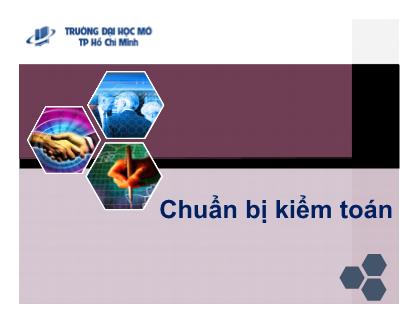 Giáo trình Kiểm toán - Chương 4: Chuẩn bị kiểm toán