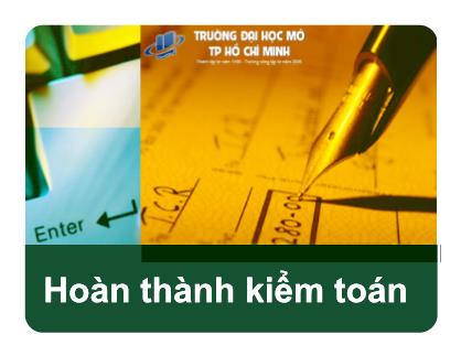 Giáo trình Kiểm toán - Chương 6: Hoàn thành kiểm toán