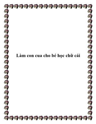 Giáo trình Làm con cua cho bé học chữ cái