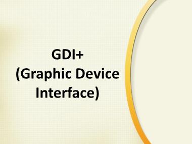 Giáo trình Lập trình GDI+(Graphic Device Interface)