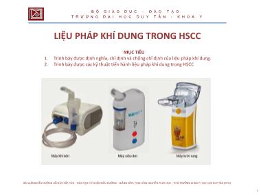 Giáo trình Liệu pháp khí dung trong HSCC