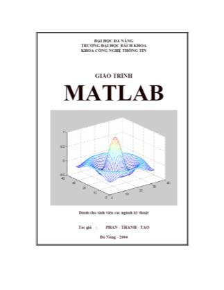 Giáo trình Matlab - Phan Thanh Tao