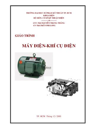 Giáo trình Máy điện-Khí cụ điện - Nguyễn Trọng Thắng