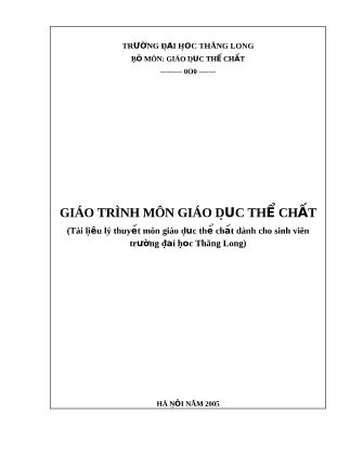 Giáo trình môn Giáo dục thể chất