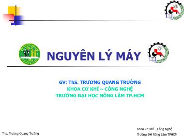 Giáo trình Nguyên Lí Máy - Chương 4: Ma sát trong khớp động - Trương Quang Trường