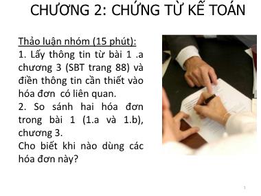 Giáo trình Nguyên Lý Kế toán - Chương 2: Chứng từ kế toán