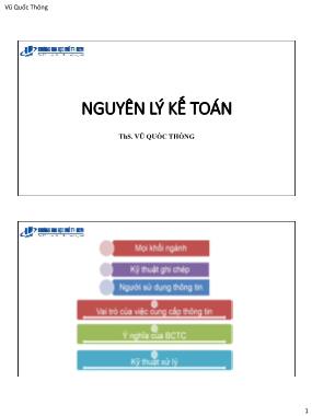 Giáo trình Nguyên lý kế toán - Vũ Quốc Thông