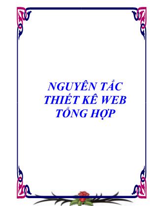 Giáo trình Nguyên tắc thiết kế web tổng hợp