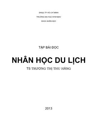 Giáo trình Nhân học du lịch - Trương Thị Thu Hằng