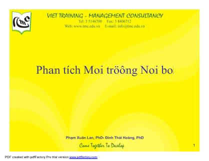 Giáo trình Phân tích Môi trường Nội bộ