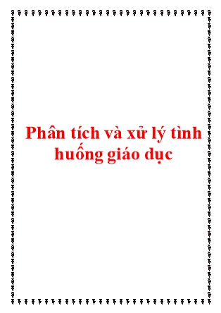 Giáo trình Phân tích và xử lý tình huống giáo dục