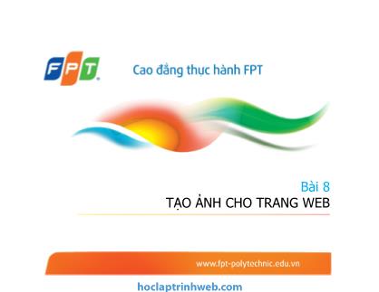 Giáo trình Photoshop - Bài 8: Tạo ảnh cho trang web