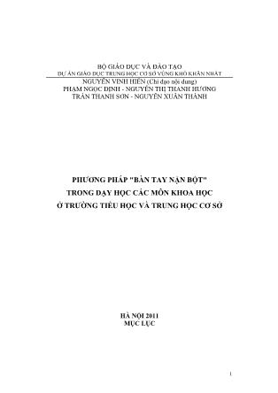 Giáo trình Phương pháp bàn tay nặn bột trong dạy học các môn khoa học ở trường tiểu học và trung học cơ sở