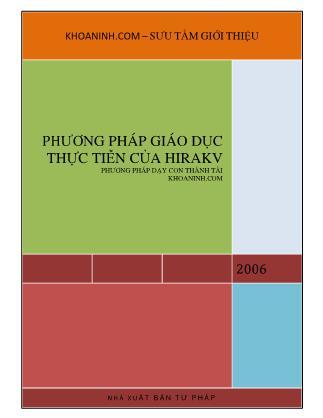 Giáo trình Phương pháp giáo dục thực tiễn của Hirakv