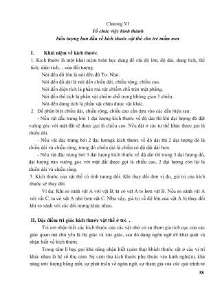 Giáo trình phương pháp hình thành biểu tượng toán cho trẻ - Chương VI: Tổ chức việc hình thành biểu tượng ban đầu về kích thước vật thể cho trẻ mầm non