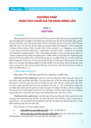 Giáo trình Phương pháp phân tích chuỗi giá trị hàng nông sản