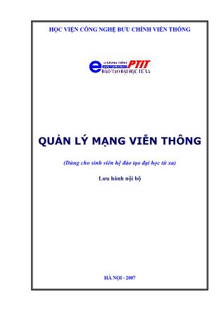 Giáo trình Quản lí mạng viễn thông - Nguyễn Văn Đát