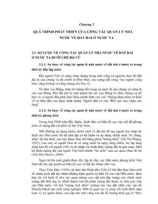 Giáo trình Quản lý đất đai - Chương 2: Quá trình phát triển của công tác quản lý nhà nước về đất đai ở nhà nước