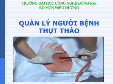 Giáo trình Quản lý người bệnh thụt tháo