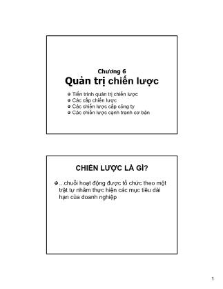 Giáo trình Quản trị - Bài 5: Quản trị chiến lược - Ngô Quý Nhâm