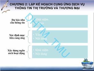 Giáo trình Quản trị các tổ chức - Chương 2: Lập kế hoạch cung ứng dịch vụ thông tin thị trường và thương mại