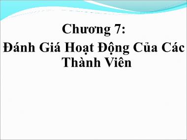 Giáo trình Quản trị Kênh phân phối - Chương 7: Đánh giá hoạt động của các thành viên