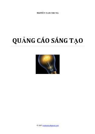 Giáo trình Quảng cáo sáng tạo - Nguyễn Nam Trung