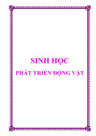 Giáo trình Sinh học phát triển động vật