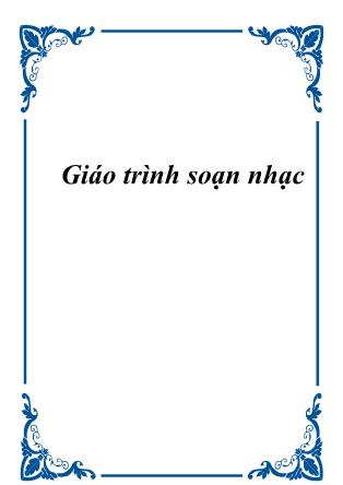 Giáo trình Soạn nhạc trên máy vi tính